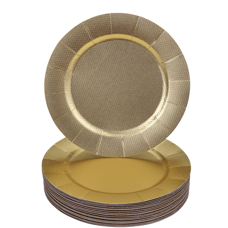 Silver Spoons Round Heavy Weight Paper Disposable Charger Plate